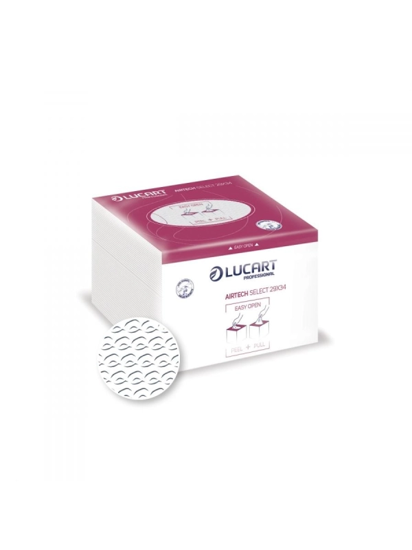 LUCART czyściwo AirTech Select 29x34cm dozowane z pudełka, 65g/m2, Airlaid op. 40 listków