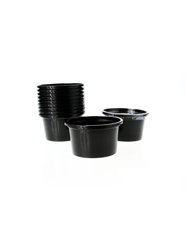 Pojemnik sosjerka 80ml dip,sos,degustacja B czarna BLACK TnP op. 100 sztuk
