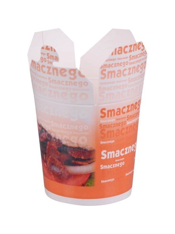 Pojemnik KEBAB BOX 1000ml nadruk SMACZNEGO dno okrągłe, zamykany op. 50 sztuk