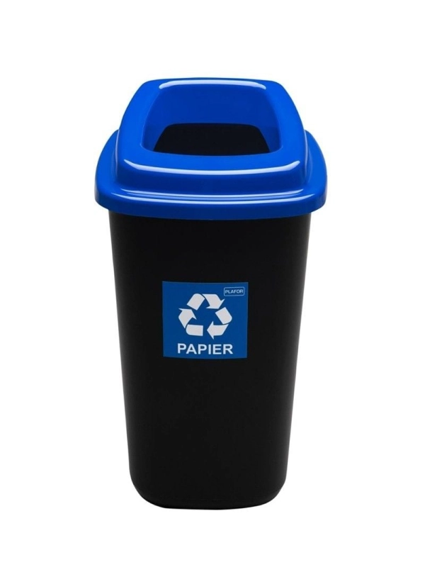 Kosz SORT BIN 90l PAPIER niebieska pokrywa