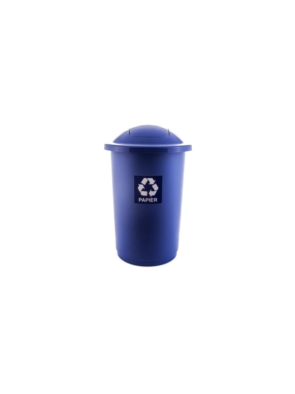 Kosz TOP BIN do segregacji 50L z uchylną klapą PAPIER" niebieski"