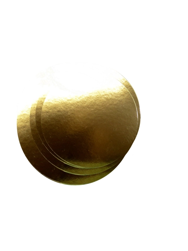 Złoty krążek pod tort śr.20cm op.100szt 1050g