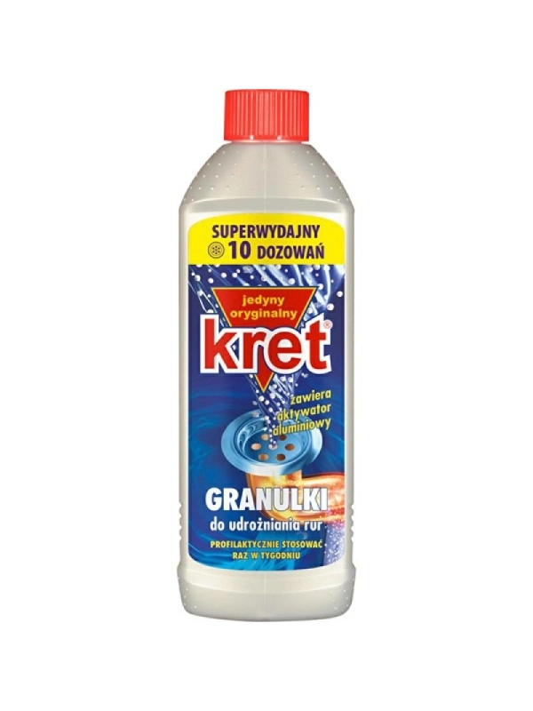 Granulki do udrażniania rur KRET, 560g ( k/12)