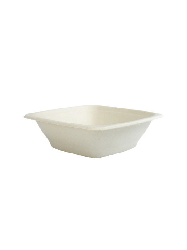 Miska z trzciny cukrowej 18x18cm 710ml op.50szt wysokość 5cm, naturalna trzcina cukrowa (k/6)