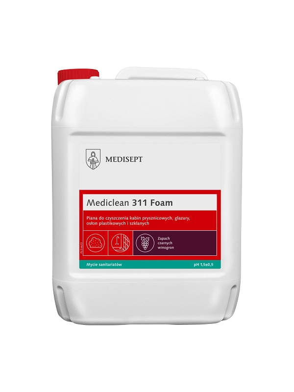 MEDICLEAN MC311Sanit Clean 5L, czarne winogrono, do codziennego mycia wszystkich powierzchni sanitarnych