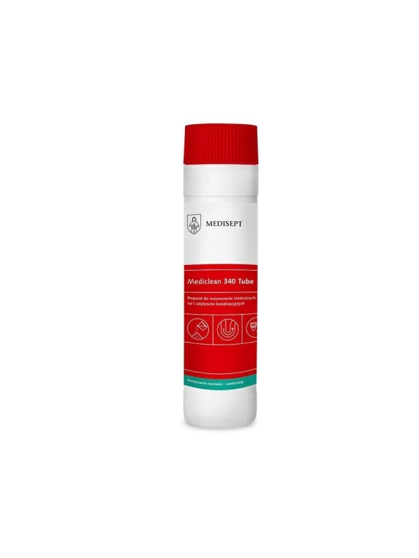 MEDICLEAN MC340 Tube Clean (KRET) 600g Granulat do udrażniania rur i odpływów kanalizacyjnych.