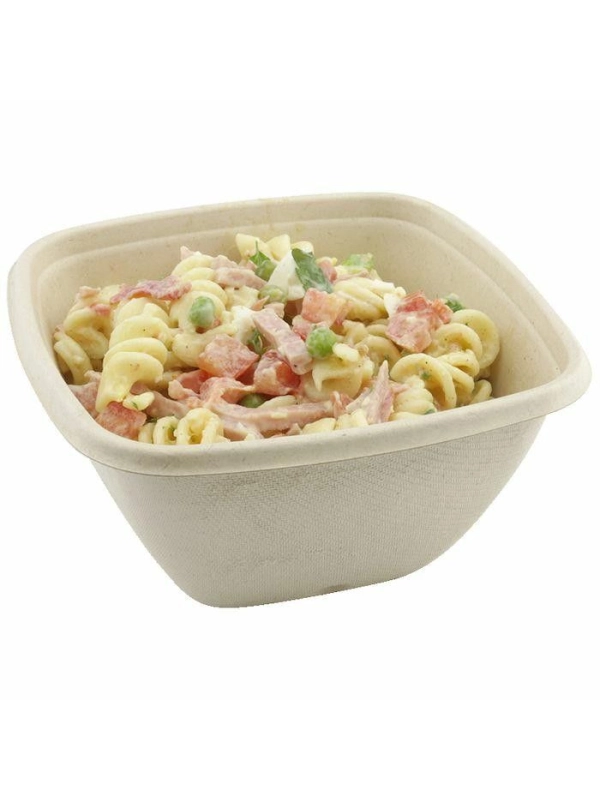 Miska z trzciny cukrowej 500ml, bagasse - kolor naturalny 13,2x13,2x6,7 op. 50 sztuk