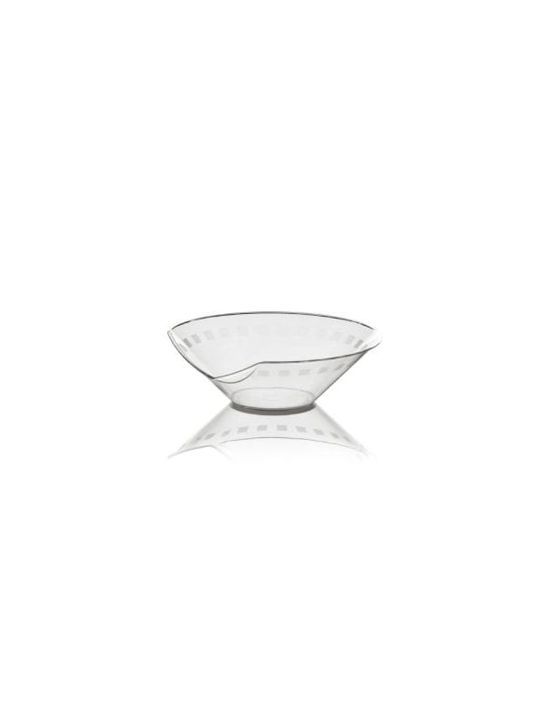 FINGERFOOD - pucharek DOMINO transparentny PS śr. 8,3cm x h.2,5cm op. 50 sztuk