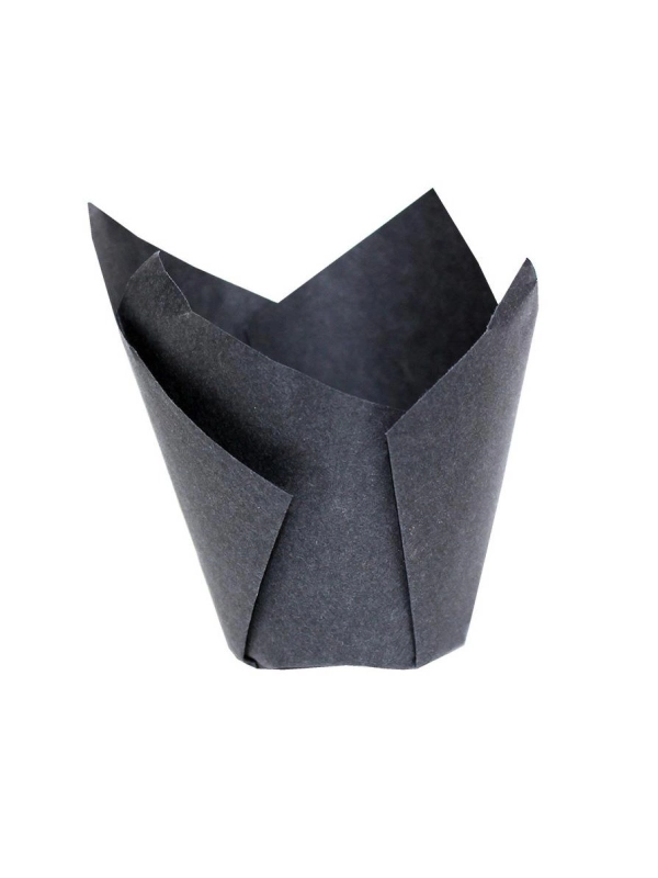 Papilotki TULIPANKI czarne op. 180szt 50x80mm, 60gsm