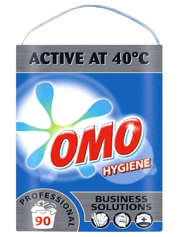 Omo Prof. Hygiene 90Wash 8.55kg proszek do prania tkanin, przeznaczony do chemiczno-termicznej dezynfekcji