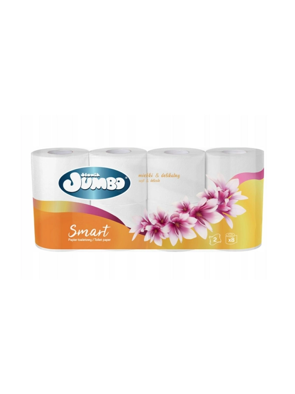 Papier toaletowy JUMBO SMART SŁONIK 2 warstwy, cena za opakowanie 8 rolek