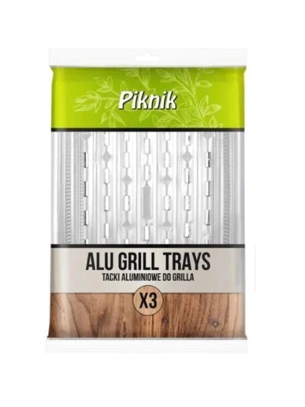 Tacka aluminiowa do grilla duża PIKNIK op.3 sztuk