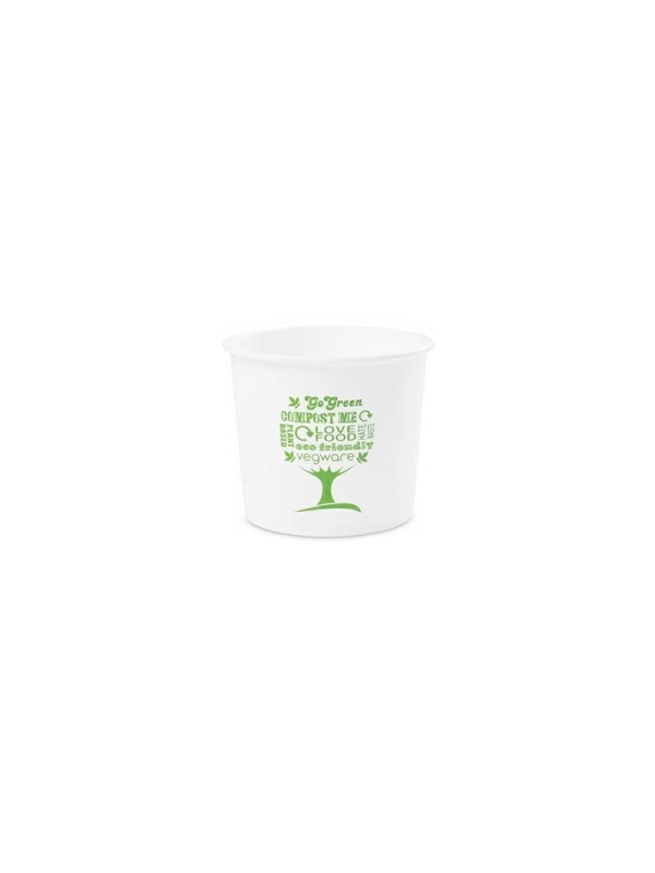 Pojemnik papierowy Green Tree 300ml VEGWARE śr.90mm biodegradowalny op. 50 sztuk