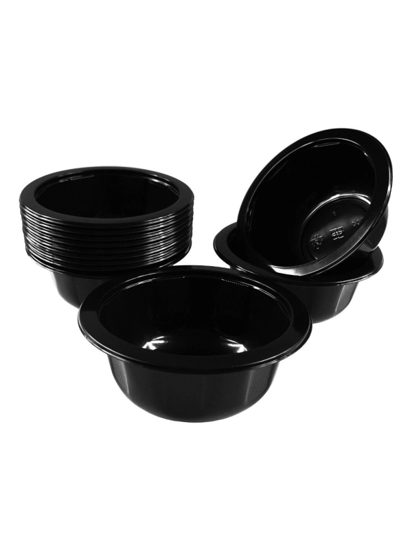 Pojemnik, flaczarka do zgrzewu PP 500ml ZUPPO śr.148 mm czarny - surówka, gorący sos, zupa op. 50 sztuk