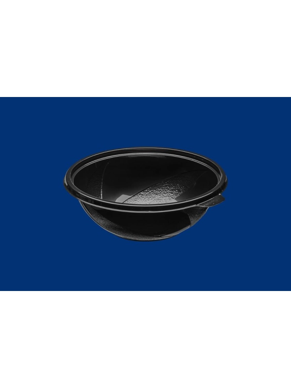 Pojemnik sałatkowy, czarny PET 750ml fi 180mm op. 50 sztuk