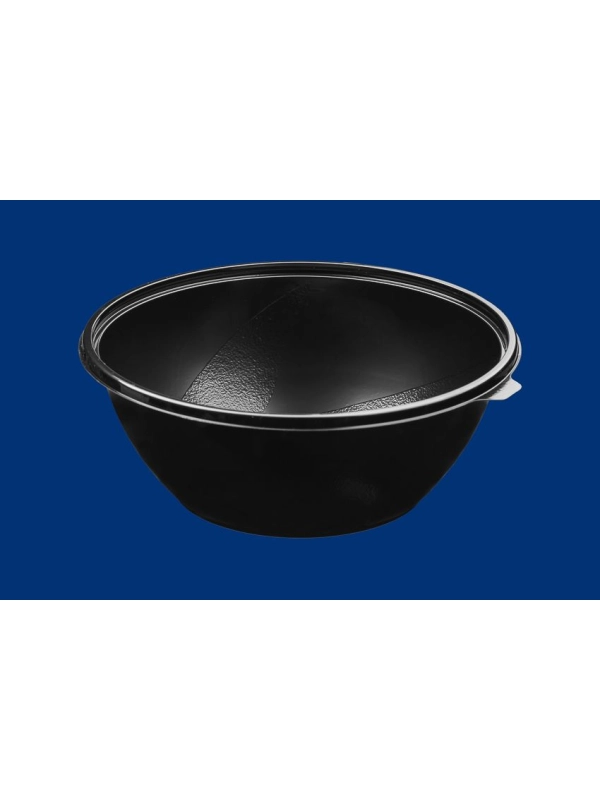 Pojemnik sałatkowy, czarny PET 2000ml fi 230mm op. 50 sztuk