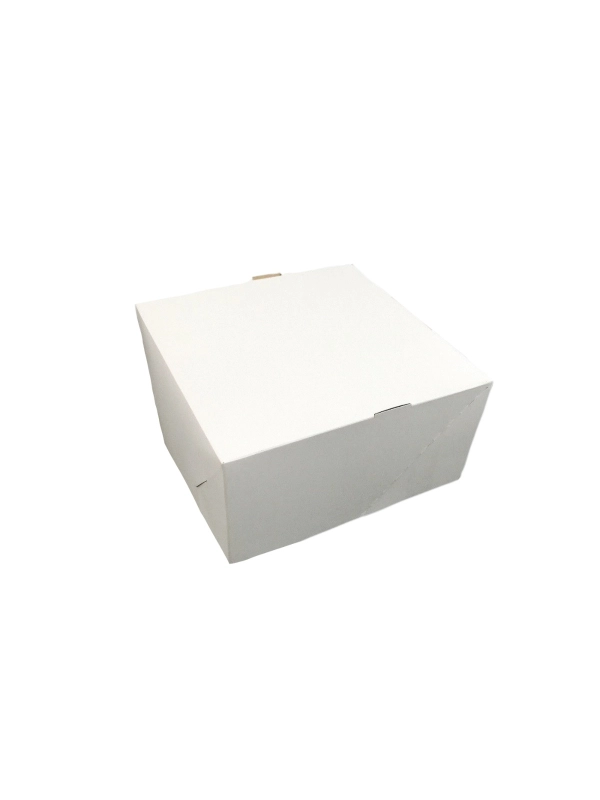 Pudełko 18x18x9 biało/brązowe BEZ OKNA bez nadruku op. 50 sztuk