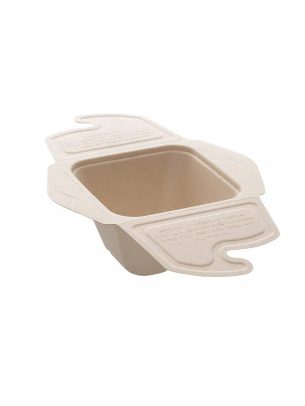 BePulp Meal Box z trzciny To Go 500ml op.150szt (k/2) 13x13x7cm, Sabert