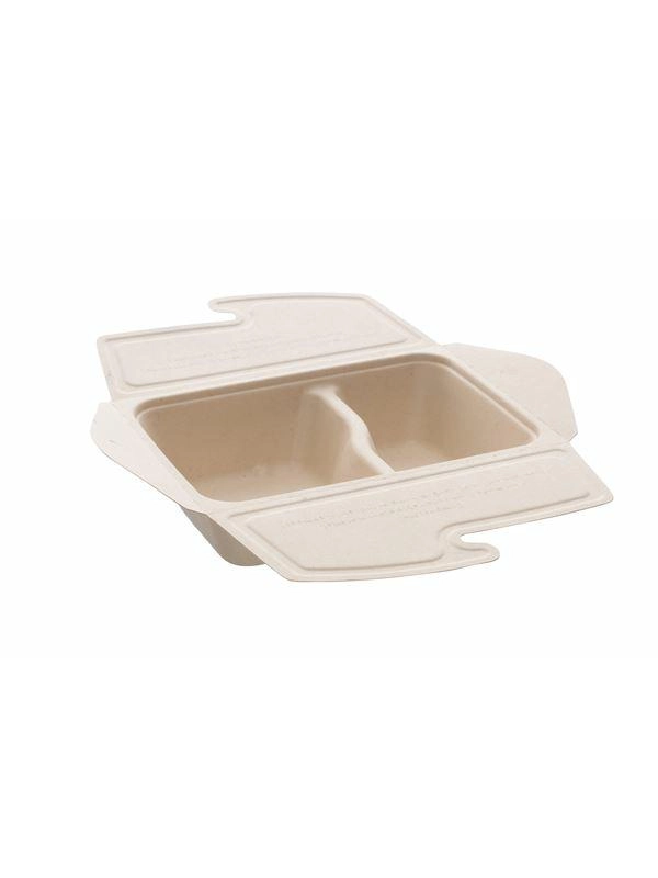 BePulp Meal Box To Go 800ml dwudzielny op. 50szt (k/2) 21x15x6cm, Sabert