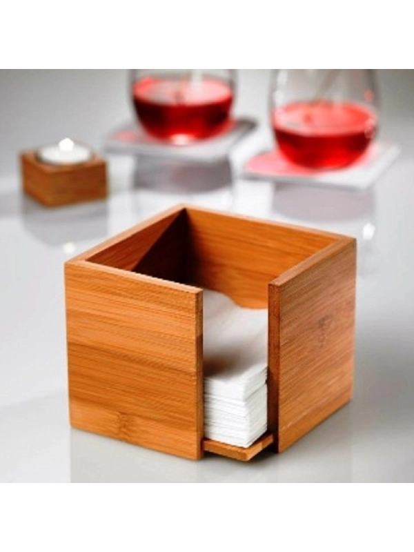 Dyspenser do serwetek bambus naturalny 13,5x13,5x10 cm