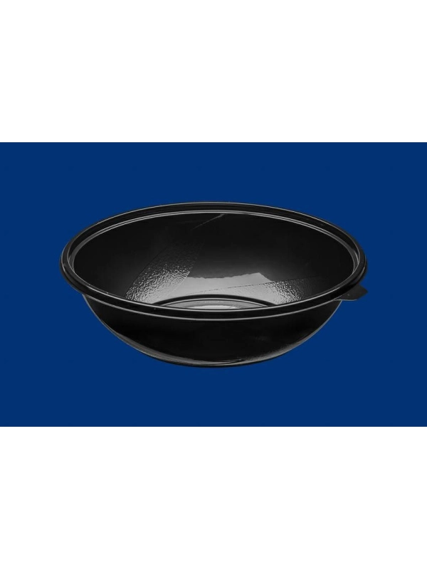 Pucharek sałatkowy PET 1000ml czarny śr.230mm op. 50 sztuk