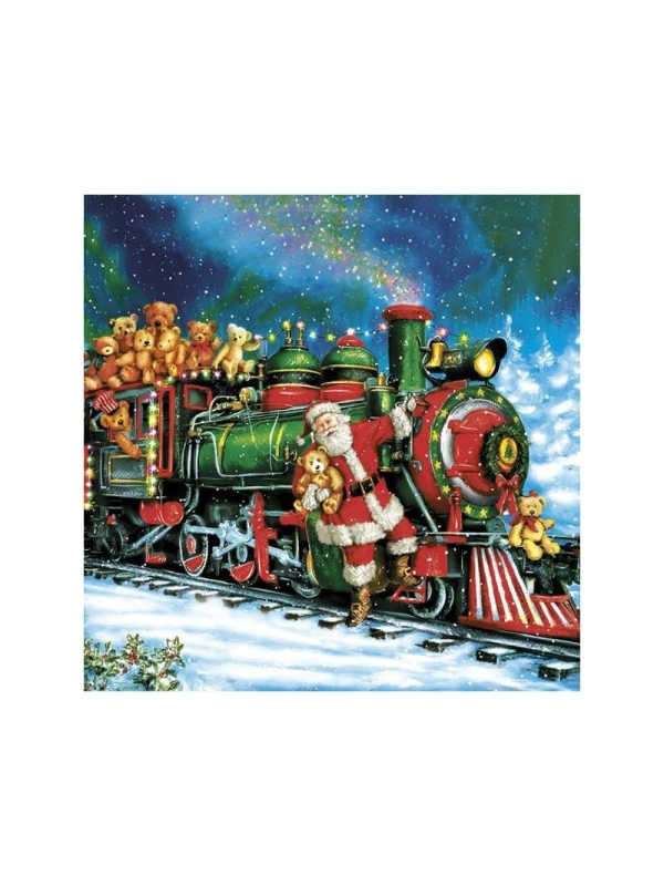 Serwetki 33x33 MAKI GWIAZDKA 0219 01 Santa Teddy Bear Train op. 20 sztuk