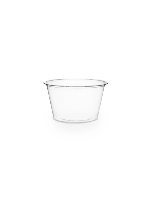 Sosjerka, pojemnik 90ml PLA śr.70xh41mm VEGWARE, biodegradowalna op. 100 sztuk