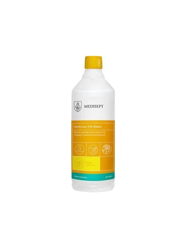 MEDICLEAN MC510 Diament 1l cytrynowy Płyn do ręcznego mycia naczyń oraz urządzeń i powierzchni kuchennych (k/12)