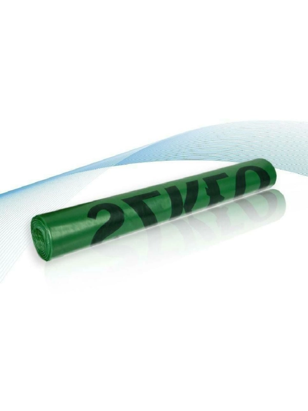 Worki na odp.LDPE 60l S zielone op.15szt
