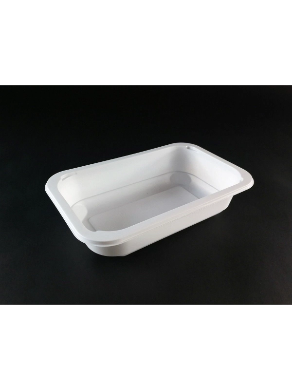 Pojemnik obiadowy, cateringowy do zgrzewu 500ml niedzielony 178x113x4 biały, gładki op. 80 sztuk