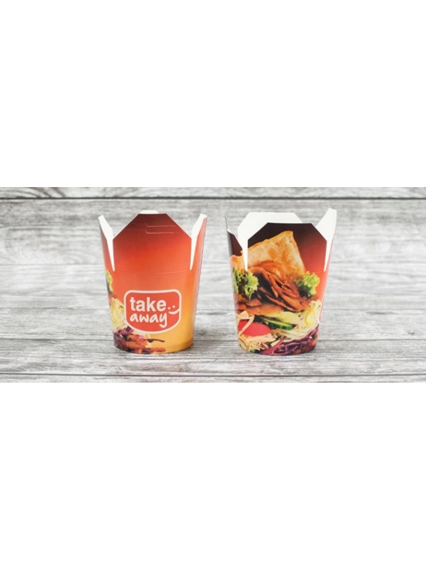 KEBAB BOX 1000ml, nadruk standard TAKE AWAY, cena za opakowanie 50szt