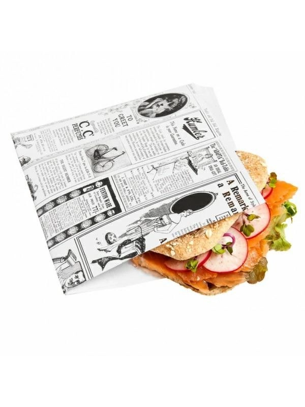 TIMES biała torebka burger/kebab 16x16,5cm, tłuszczoodporny pergamin, op. 500 sztuk