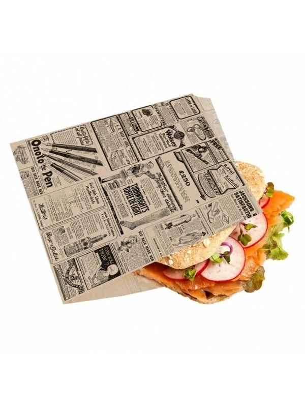 TIMES kraft torebka burger/kebab 16x16,5cm, tłuszczoodporny pergamin, op. 500 sztuk