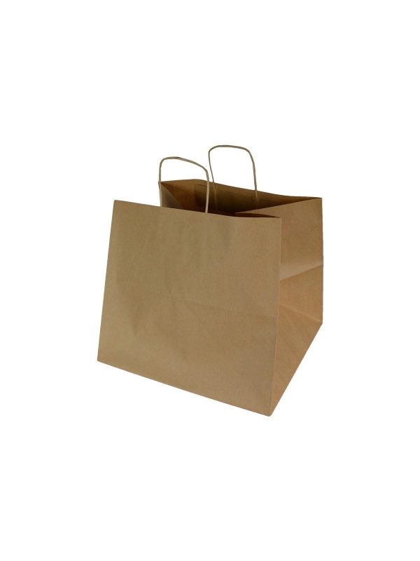 Torba klockowa 360x330x320 brązowa NBL ucho skręcane gładka 90g opakowanie 100szt