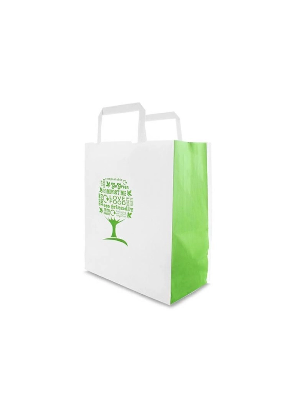 Torba klockowa 6l Green Tree 220x110x250 VEGWARE ucho płaskie op. 250 sztuk