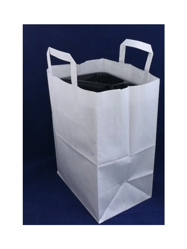 Torba catering papierowa klockowa rączka płaska 320x160x380 250szt