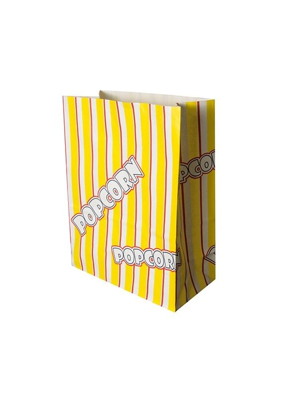 Torebki na POPCORN 4,5l papier odporny na tłuszcz 19x24,5cm 100g op. 100 sztuk