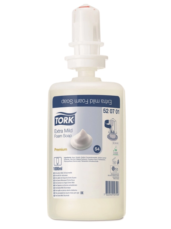 Mydło w piance Tork Premium ekstra delikatne, bezzapachowe 6x1l S4