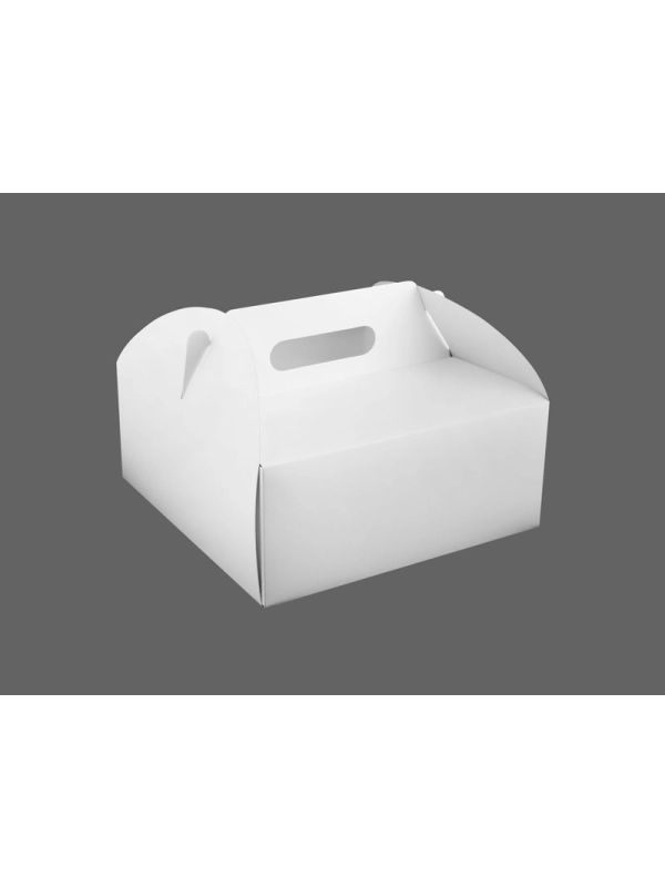 Pudełko tortowe z rączką białe 30x30x11cm, cena za opakowanie 25szt