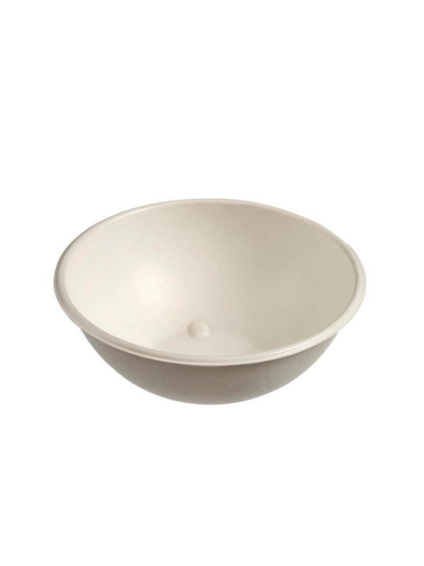 Miska z trzciny cukrowej 700ml biała op.50szt., fi.163x60mm, powleczenie PLA, biodegradowalna (k/4)