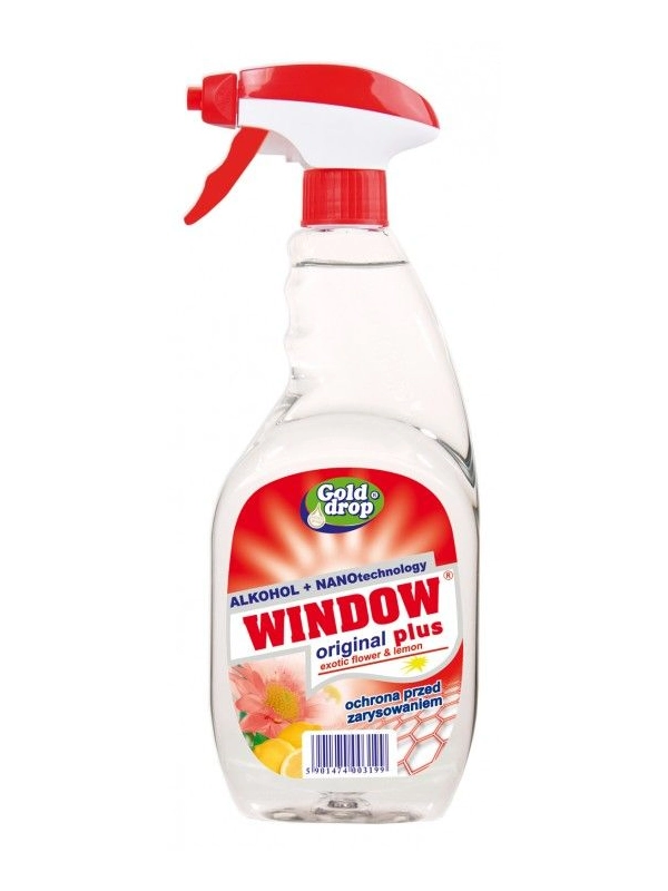 Płyn do mycia szyb i luster WINDOW PLUS Lemon & Exotic Flower 750ml z rozpylaczem