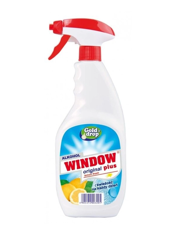 Płyn do mycia szyb i luster WINDOW PLUS Lemon fresh 750ml z rozpylaczem