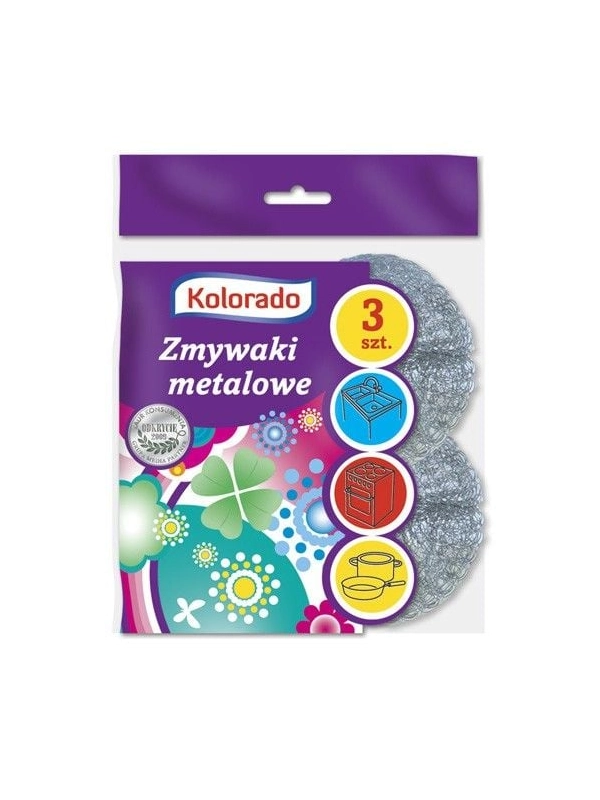 Zmywaki siatkowe metalowe op. 3 sztuki
