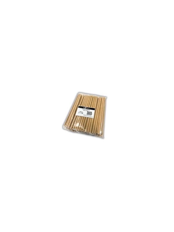 Słomka papierowa 8x200mm kraft 150szt
