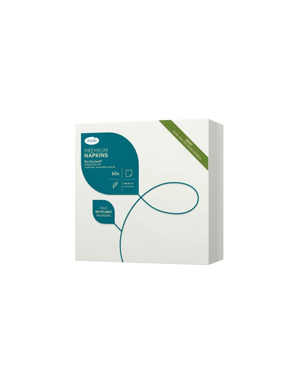 Serwetka Bio Dunisoft® 40 x 40 cm Biały opakowanie 60szt